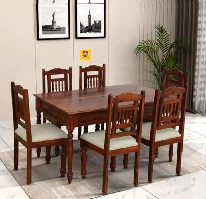 Dining table 6 chair set  ( mango wood )