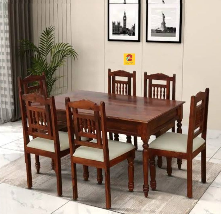 Dining table 6 chair set  ( mango wood )