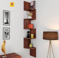 Zig zag corner wall shelf